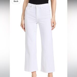 7 For All Mankind Women's Flare Cropped White Cotton Jeans, size 31